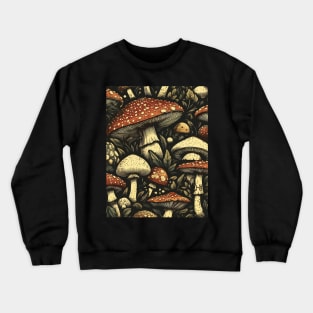 Vintage mushroom pattern Crewneck Sweatshirt